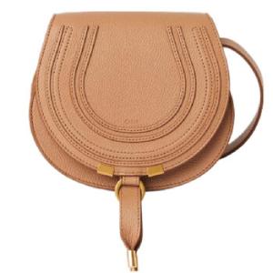Small Grained Leather Saddle Bag