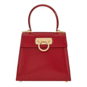 Small Iconic Top Handle Bag  Red