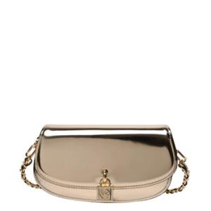 Small Mila Metallic Leather Shoulder Bag