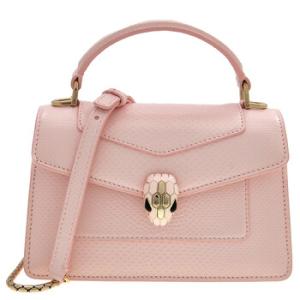 Small Serpenti Forever Leather Top Handle Bag