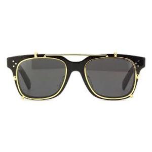 Smoke Clip On Square Sunglasses CL40268UCL 01A
