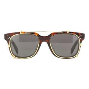 Smoke Clip On Square Sunglasses CL40268UCL 52A