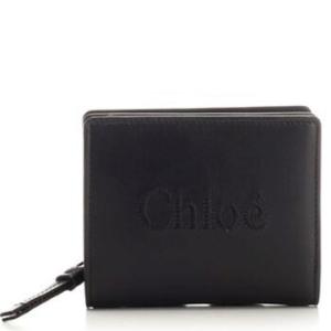 Soft Leather Logo Embroidered Sense Compact Wallet