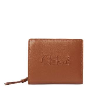 Soft Leather Logo Embroidered Sense Compact Wallet