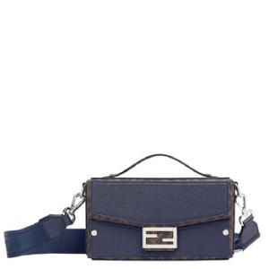Soft Trunk Baguette Leather Crossbody Bag
