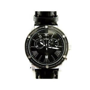 Soho II Chronograph Quartz Diamond Black Dial Watch LV808SSBK