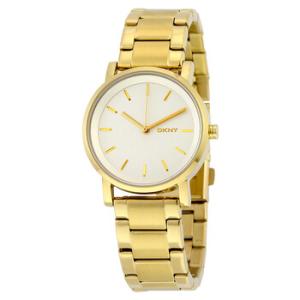 Soho White Dial Yellow Goldtone Watch NY2343