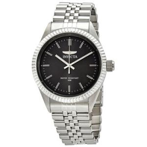 Specialty Black Dial Stainless Steel Watch
