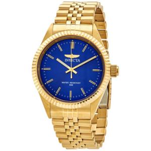 Specialty Blue Dial Yellow Goldtone Watch