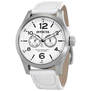 Specialty Silver Dial White Leather Watch