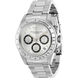 Speedway Chronograph GMT Quartz Silver Dial Watch