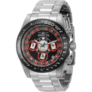 Speedway Roulette Casino Chronograph GMT Quartz Black Dial Watch