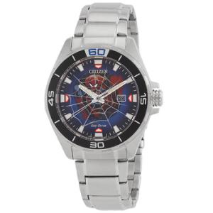 SpiderMan EcoDrive Blue Dial Watch BM761052W