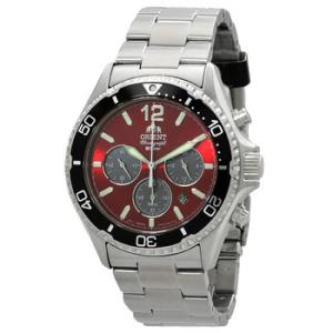 Sports Solar Powered Chronograph Red Dial Watch RATX0207R10B