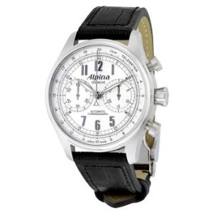 Startimer Classics Automatic Chronograph Silver Dial Leather Watch AL860SCP4S6