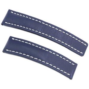 Strap styled in Blue Leather and White Stitching 2220mm