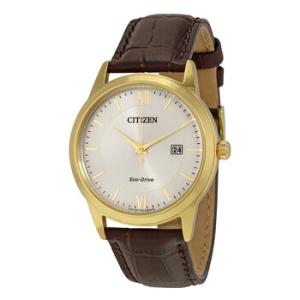 Straps EcoDrive Ivory White Dial Watch AW123204A