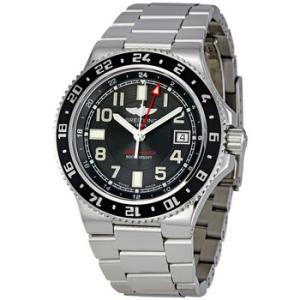 SuperOcean GMT Black Dial Automatic Stainless Steel Watch A3238011BA38SS