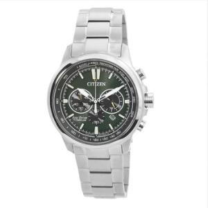 Super Titanium Chronograph EcoDrive Green Dial Watch CA457088X
