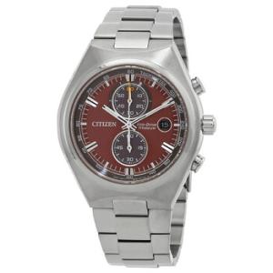 Super Titanium Chronograph EcoDrive Red Dial Watch CA709087X