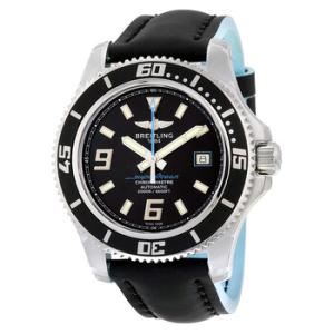 Superocean 44 Black Dial Leather Watch A1739102BA79BKBLT