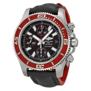 Superocean Chronograph II Automatic Black Dial Black Leather Watch A13341X9BA81BKRLT