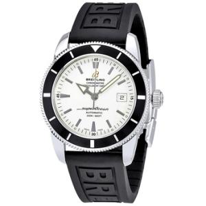 Superocean Heritage 42 Silver Dial Black Rubber Watch A1732124G717BKPD3
