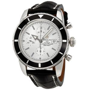 Superocean Heritage Chronographe 46 Silver Dial Watch A1332024G698BKCT