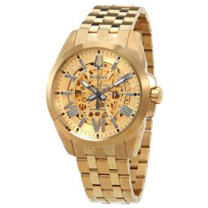 Sutton Automatic Gold Skeleton Dial Watch 97A162