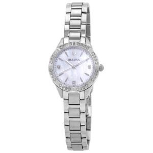 Sutton Quartz Diamond Crystal White Mother of Pearl Dial Watch 96R253