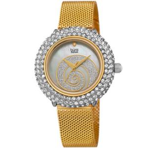 Swirl Quartz Diamond White Dial Watch BUR259YGS