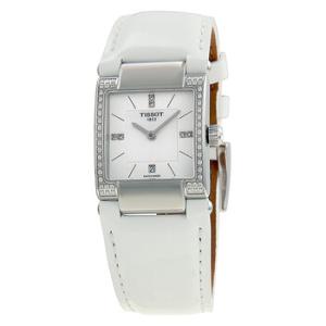 T2 Mother of Pearl Dial White Leather Watch T0903106611600