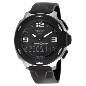 TRace Analog Digital Black Rubber Watch T0814201705701