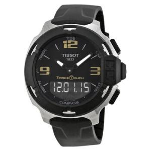 TRace Touch Analog Digital Dial Black Synthetic Strap Watch T0814201705700
