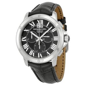 Tango Black Dial Chronograph Black Leather Watch 4891STC00200