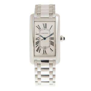 Tank Americaine 18kt White Gold Watch W26019L1