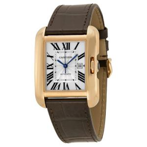 Tank Anglaise Silver Dial Brown Leather Strap W5310005