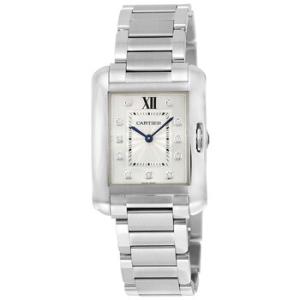 Tank Anglaise Silver Dial Diamond Watch W4TA0004
