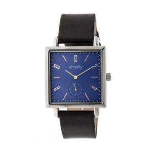 The 5000 Blue Dial Black Leather Watch SIM5002