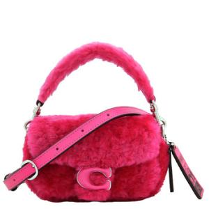 The Lil Nas X Drop Tabby Bag 12 In Shearling In Pink