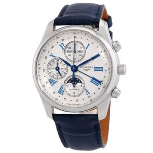 The Longines Master Collection Chronograph GMT Automatic Moon Phase Silver Dial Watch L2.773.4.71.2