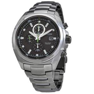 Titanium EcoDrive Black Dial Watch CA019056E