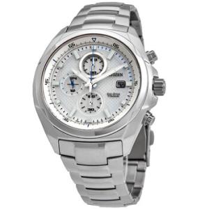 Titanium EcoDrive Chronograph Silver Dial Watch CA019056B