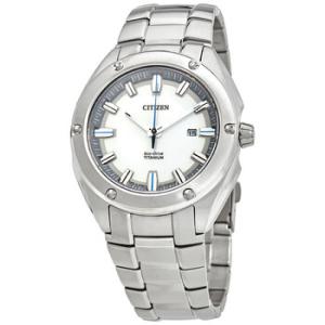 Titanium EcoDrive White Dial Watch BM713058A