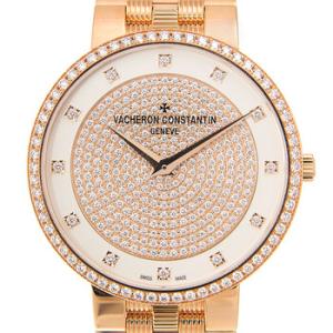 Traditionnelle 18 Carat Pink Gold Center Diamonds Dial Watch 81576V01R9695