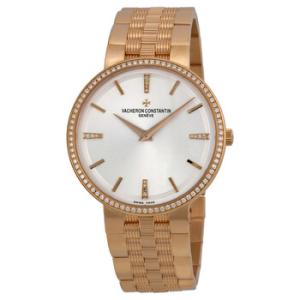 Traditionnelle Manual Wind Silver Dial 18kt Rose Gold Watch 81577V01R9271