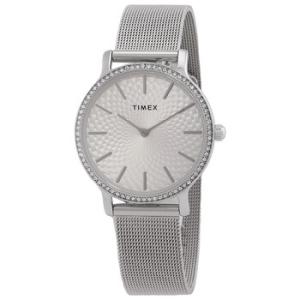 Transcend Quartz Crystal SilverTone Dial Watch TW2V52400