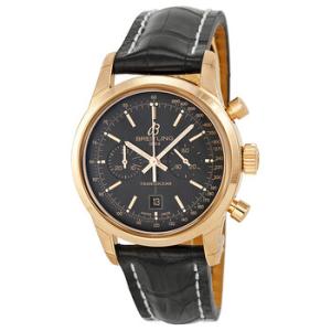 Transocean Chronograph 38 Black Dial 18kt Rose Gold Watch R4131012BC07BKCD