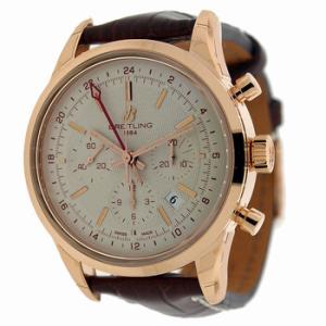 Transocean Chronograph Silver Dial Brown Leather Watch RB045112G773SS