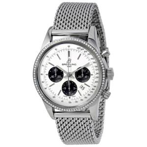 Transocean Chronograph Silver Dial Watch AB015253G724SS